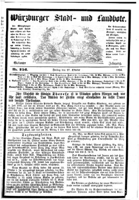 Würzburger Stadt- und Landbote Freitag 27. Oktober 1854