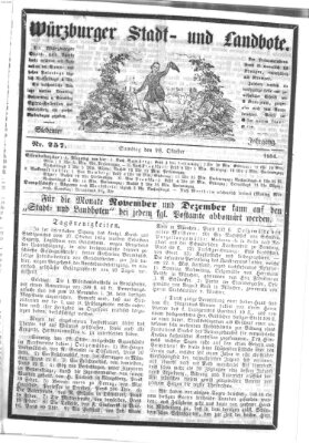 Würzburger Stadt- und Landbote Samstag 28. Oktober 1854