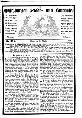 Würzburger Stadt- und Landbote Montag 30. Oktober 1854