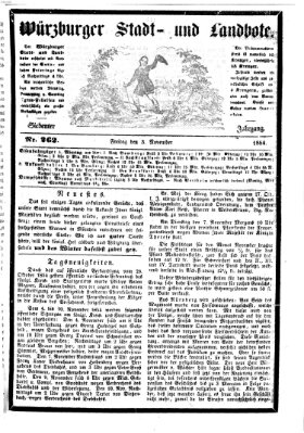 Würzburger Stadt- und Landbote Freitag 3. November 1854