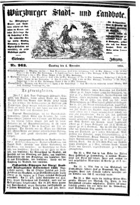 Würzburger Stadt- und Landbote Samstag 4. November 1854