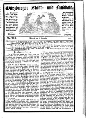 Würzburger Stadt- und Landbote Mittwoch 8. November 1854