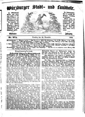 Würzburger Stadt- und Landbote Dienstag 14. November 1854