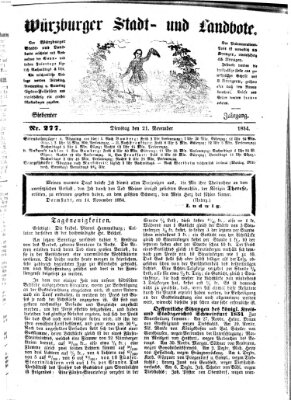 Würzburger Stadt- und Landbote Dienstag 21. November 1854