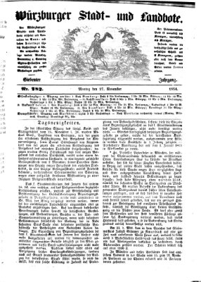 Würzburger Stadt- und Landbote Montag 27. November 1854