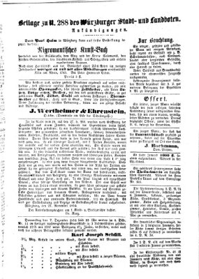 Würzburger Stadt- und Landbote Montag 4. Dezember 1854