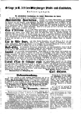 Würzburger Stadt- und Landbote Freitag 29. Dezember 1854