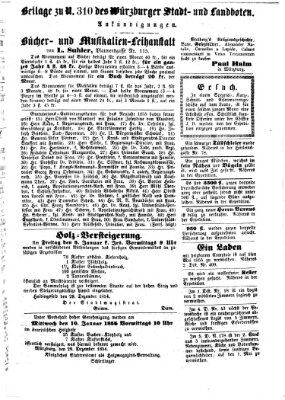 Würzburger Stadt- und Landbote Samstag 30. Dezember 1854