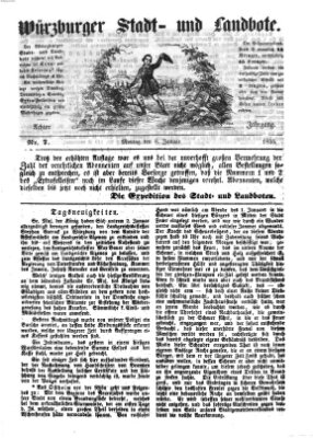 Würzburger Stadt- und Landbote Montag 8. Januar 1855