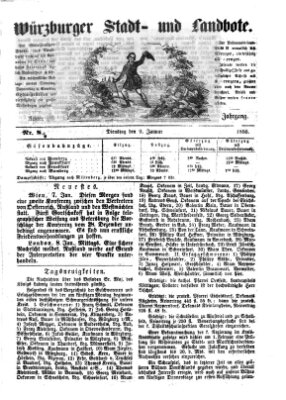 Würzburger Stadt- und Landbote Dienstag 9. Januar 1855