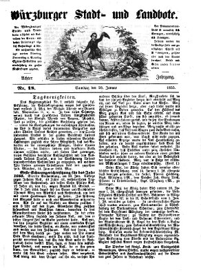 Würzburger Stadt- und Landbote Samstag 20. Januar 1855