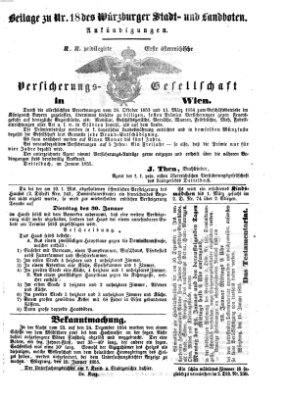 Würzburger Stadt- und Landbote Samstag 20. Januar 1855