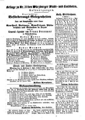 Würzburger Stadt- und Landbote Samstag 3. Februar 1855