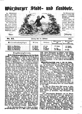 Würzburger Stadt- und Landbote Freitag 16. Februar 1855