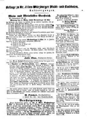 Würzburger Stadt- und Landbote Samstag 24. Februar 1855