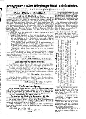 Würzburger Stadt- und Landbote Montag 14. Mai 1855