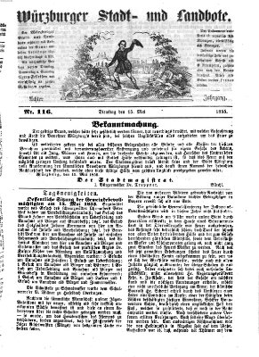 Würzburger Stadt- und Landbote Dienstag 15. Mai 1855