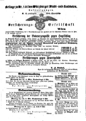 Würzburger Stadt- und Landbote Mittwoch 20. Juni 1855