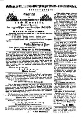 Würzburger Stadt- und Landbote Dienstag 31. Juli 1855