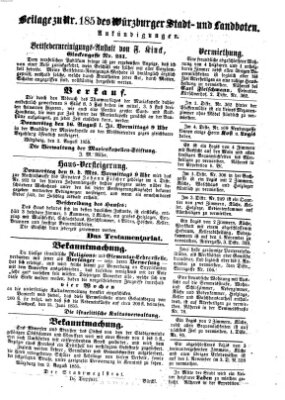 Würzburger Stadt- und Landbote Samstag 4. August 1855