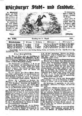 Würzburger Stadt- und Landbote Samstag 11. August 1855