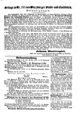 Würzburger Stadt- und Landbote Donnerstag 16. August 1855