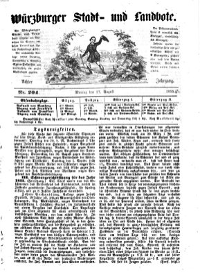 Würzburger Stadt- und Landbote Montag 27. August 1855