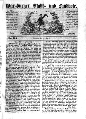 Würzburger Stadt- und Landbote Dienstag 28. August 1855