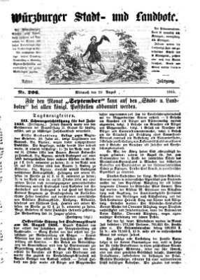 Würzburger Stadt- und Landbote Mittwoch 29. August 1855