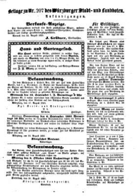 Würzburger Stadt- und Landbote Donnerstag 30. August 1855