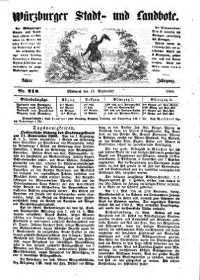 Würzburger Stadt- und Landbote Mittwoch 12. September 1855