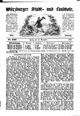 Würzburger Stadt- und Landbote Freitag 14. September 1855