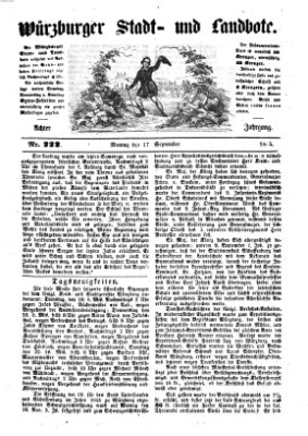 Würzburger Stadt- und Landbote Montag 17. September 1855