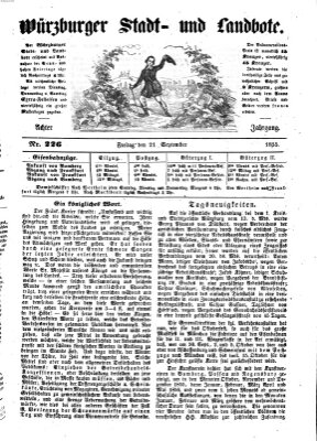 Würzburger Stadt- und Landbote Freitag 21. September 1855