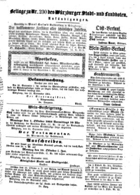 Würzburger Stadt- und Landbote Mittwoch 26. September 1855