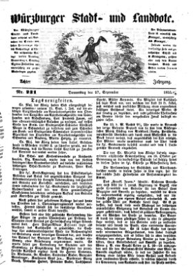 Würzburger Stadt- und Landbote Donnerstag 27. September 1855