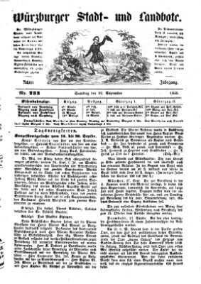 Würzburger Stadt- und Landbote Samstag 29. September 1855