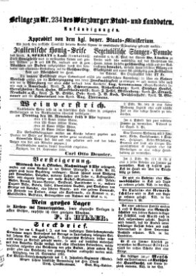 Würzburger Stadt- und Landbote Montag 1. Oktober 1855