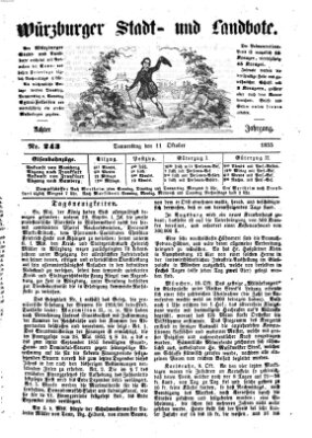 Würzburger Stadt- und Landbote Donnerstag 11. Oktober 1855