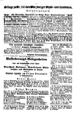 Würzburger Stadt- und Landbote Samstag 13. Oktober 1855