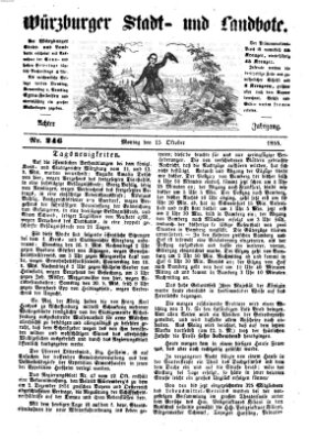 Würzburger Stadt- und Landbote Montag 15. Oktober 1855