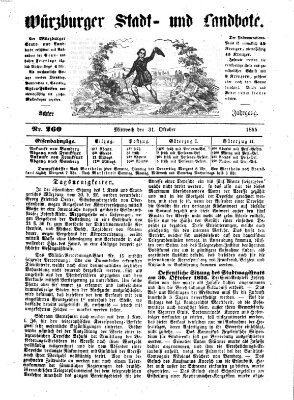 Würzburger Stadt- und Landbote Mittwoch 31. Oktober 1855