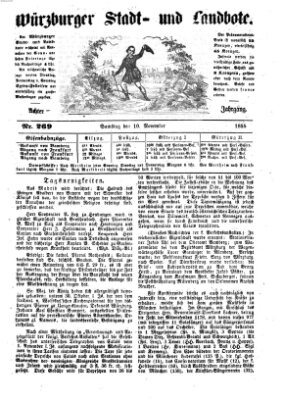 Würzburger Stadt- und Landbote Samstag 10. November 1855