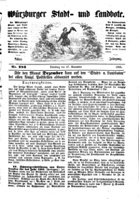 Würzburger Stadt- und Landbote Dienstag 27. November 1855