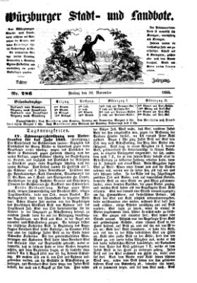 Würzburger Stadt- und Landbote Freitag 30. November 1855