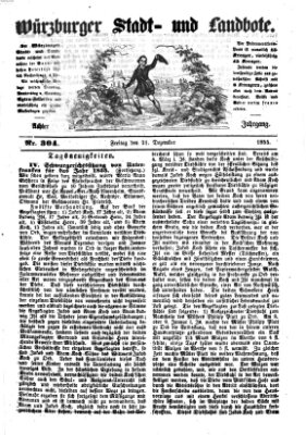 Würzburger Stadt- und Landbote Freitag 21. Dezember 1855