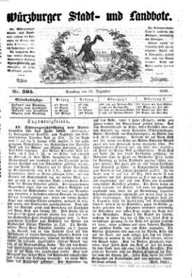 Würzburger Stadt- und Landbote Samstag 22. Dezember 1855