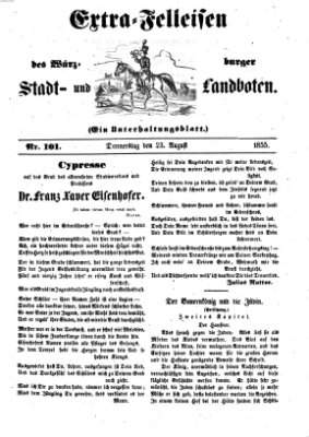 Würzburger Stadt- und Landbote Donnerstag 23. August 1855