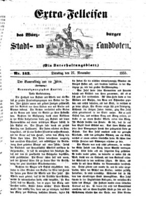 Würzburger Stadt- und Landbote Dienstag 27. November 1855