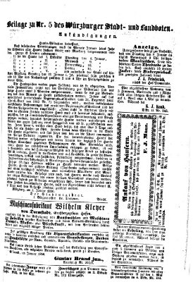 Würzburger Stadt- und Landbote Samstag 5. Januar 1856